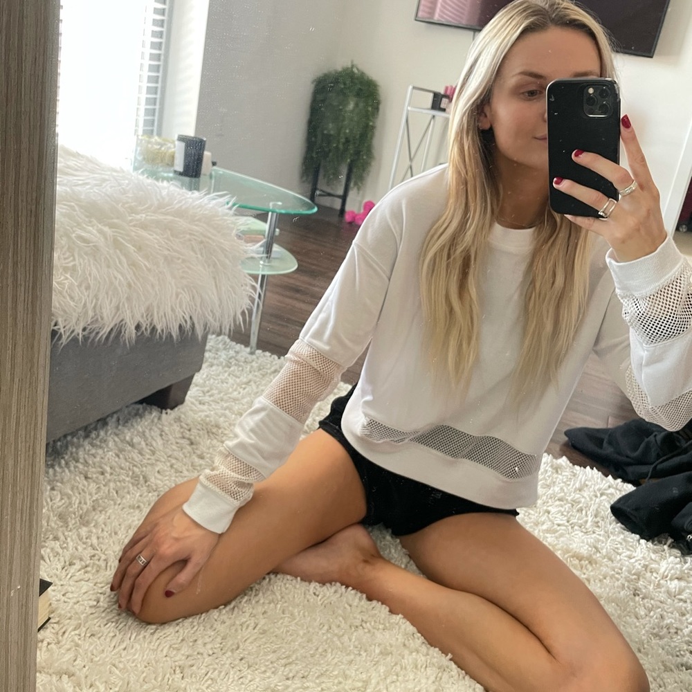 White crew neck
